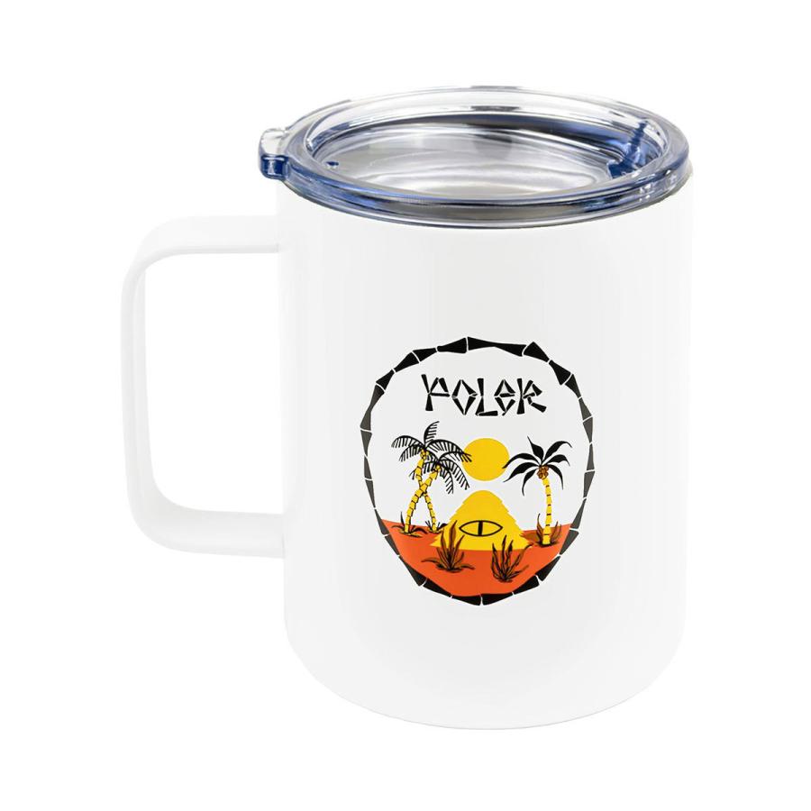 ポーラー マグカップ POLER アウトドア キャンプマグカップ 蓋つき INSULATED MUG WHITE 221ACM9104