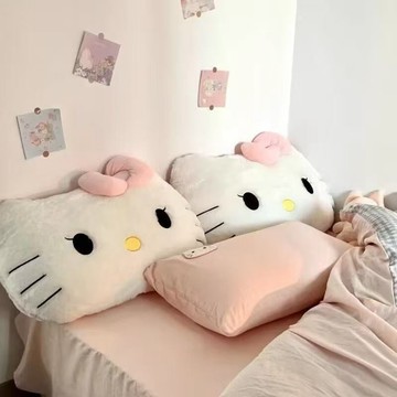 超萌kt貓抱枕床頭靠枕宿舍靠墊毛絨玩具沙發座椅護腰送女生日禮物