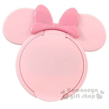 小禮堂 迪士尼 米妮 日製大臉造型塑膠濕紙巾蓋《粉》濕巾盒蓋.密封蓋