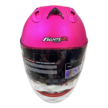 FIGHTER HELMET 普通型露臉式機車防護頭盔 含一層護目鏡 R3-A6  消光桃紅  M