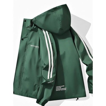 春秋男士外套休閑運動連帽夾克薄款寬松潮流學生防風防水男裝褂子