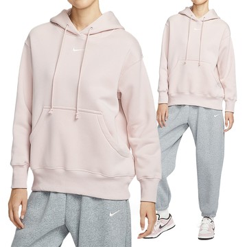 Nike Phnx Flc Os Po Hoodie 女款 粉色 寬鬆 刷毛 連帽 帽T 長袖 DQ5861-667