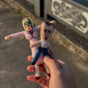 臺灣出貨💥「女裝廣志」女裝野原廣志路人司機情侶骨架老鼠幹鑰匙鏈包包掛件