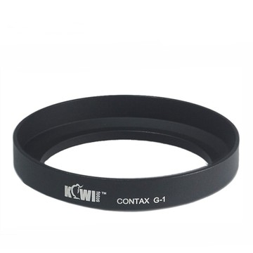 Kiwifotos 副廠金屬黑色遮光罩Zeiss CONTAX-G G-1遮光罩相容GG-1遮光罩適G28 G38 28mm f2.8 35mm f2.0 35-70mm f3.5-5.6遮陽罩F/2.8 F/2.0 F/3.5-5.6 GG-1太陽罩