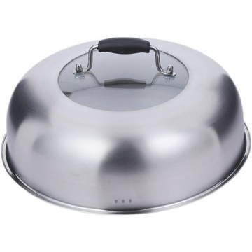 不鏽鋼鍋蓋 蒸鍋鍋蓋高蓋不鏽鋼蓋子圓形家用炒鍋炒菜鍋鐵鍋透明高鍋蓋高拱蓋