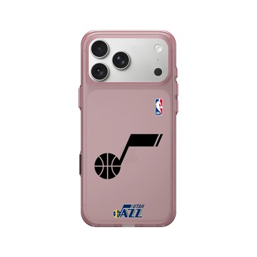 iPhone 17 Pro Max Clear (相機按鈕) 晶醺玫 - NBA - B&W-猶他爵士 Utah Jazz B&W - Dark