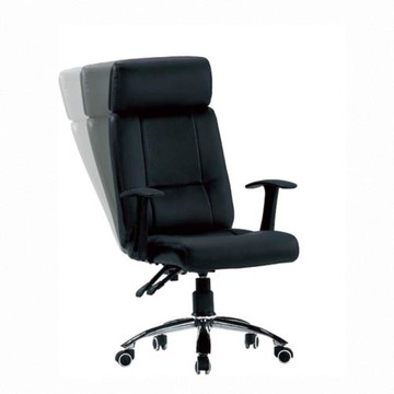 AS雅司-牙丸黑皮辦公椅-65*52*123cm
