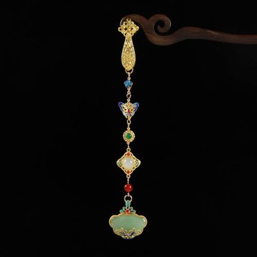 彩蝶秋蘭原創中國風旗袍壓襟流蘇掛件女高檔復古中式宮廷漢服配飾