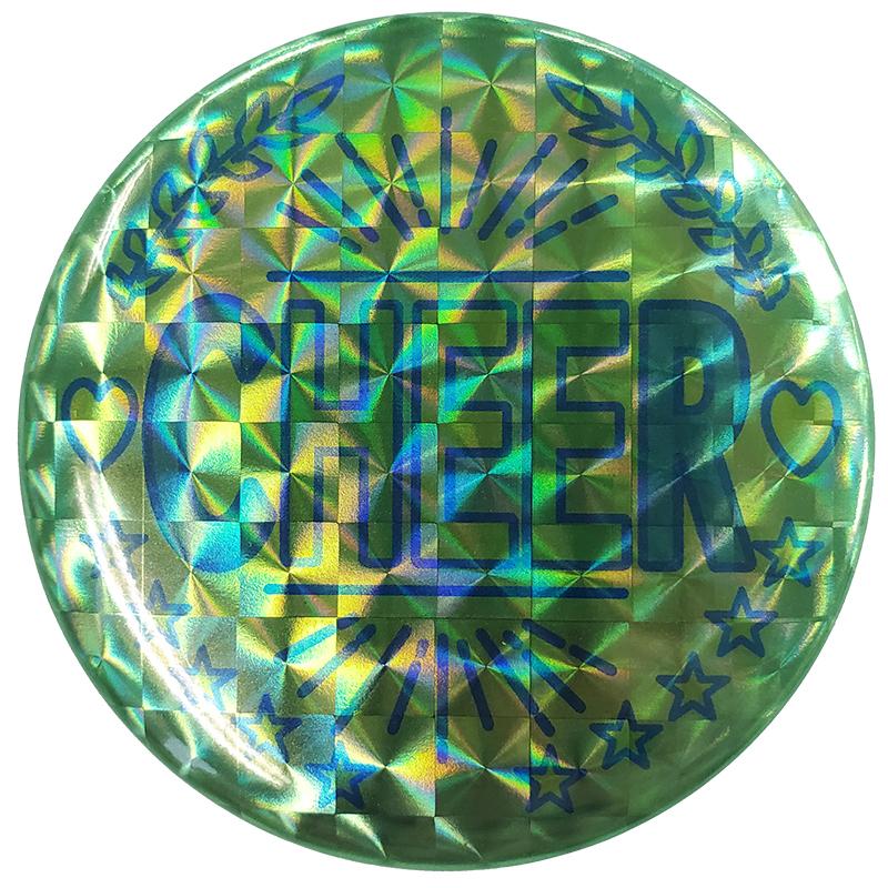 チア CHEER 缶バッチ 缶バッジ 丸形 ホロ グリーン 緑 エイティズ チアリーディング チアダンス 通販 LINEポイント最大0.5%GET  LINEショッピング