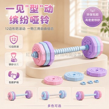 台灣出貨 10kg 可拆卸啞鈴 包膠防刮地板 輕重槓鈴組合 宿舍居家訓練 獨立配重片 連接螺絲固定