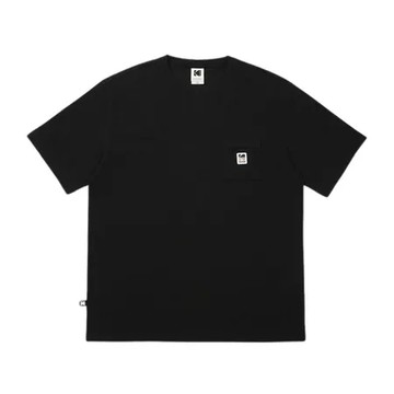 【預購】韓國 KODAK 經典彩虹標誌口袋短袖T恤 黑色BLACK