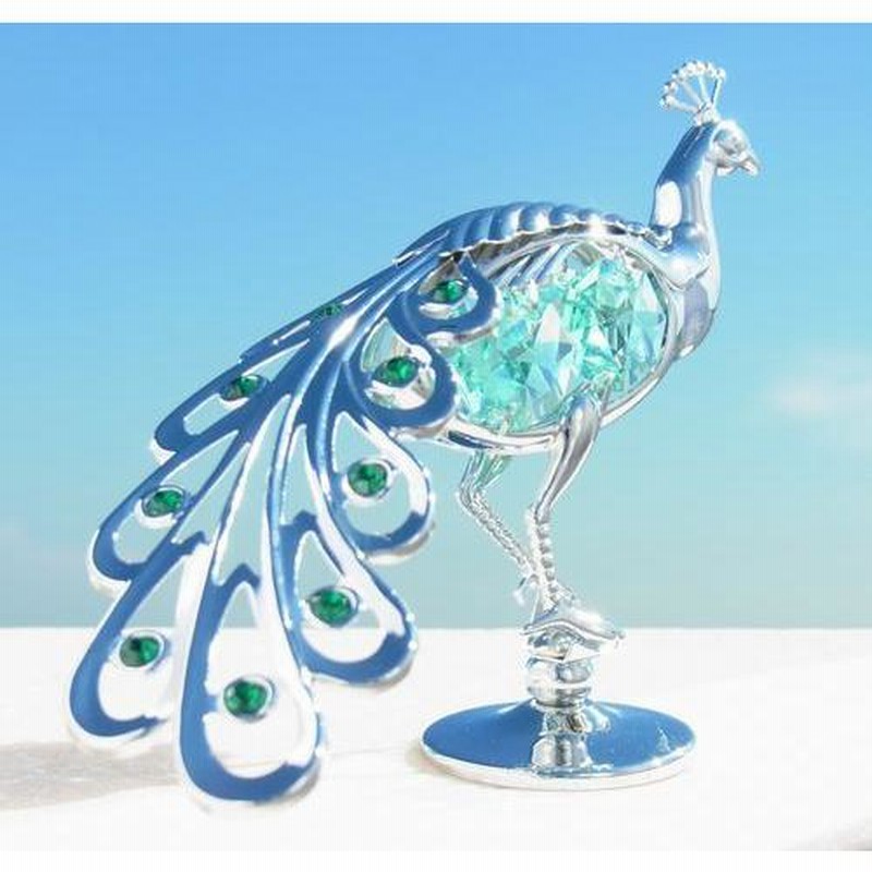 置物　孔雀　クジャク　インテリア　贈り物 孔雀の置物