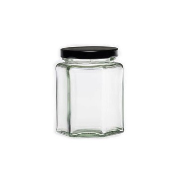 Drink eat 器皿工坊 黑蓋正六角罐-290ml/1入