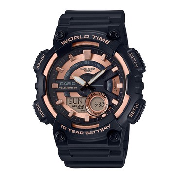 CASIO卡西歐 運動風雙顯錶/AEQ-110W-1A3