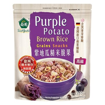 薌園 紫地瓜糙米脆果  200g  1包