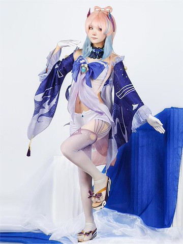 快速出貨 FFN原神cos服海祇島現人神巫女珊瑚宮心海cosplay動漫二次元服裝