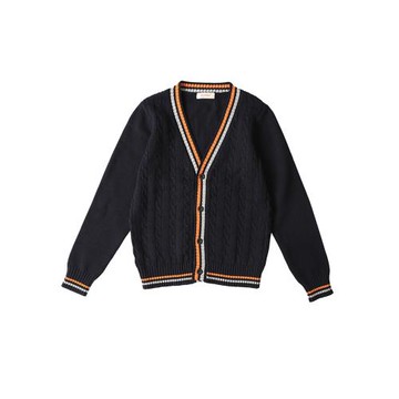 丫丫蜜英倫風針織開衫中小學生毛衣校服短裙