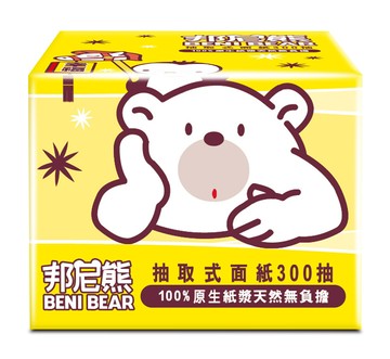 benibear邦尼熊抽取式柔式紙巾300抽x30包/箱