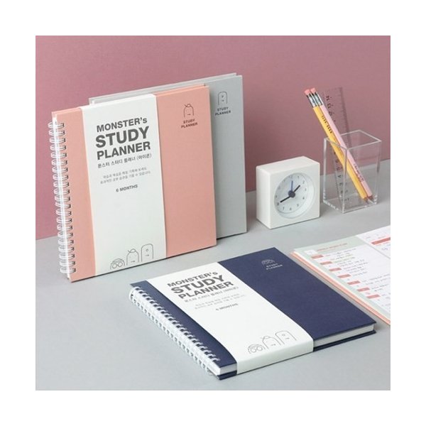 韓国雑貨 いつからでも始められるお勉強ダイアリー Monster S Study Planner シンプル Ver スケジュール帳 韓国文房具 可愛い 通販 Lineポイント最大get Lineショッピング