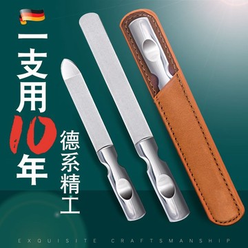 買滿99出貨德國精工指甲銼刀不鏽鋼雙面磨甲器打磨修型美甲工具高檔指甲銼條