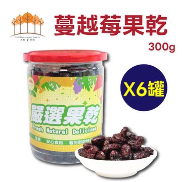 【五桔國際】蔓越莓果乾300g (6罐/組)