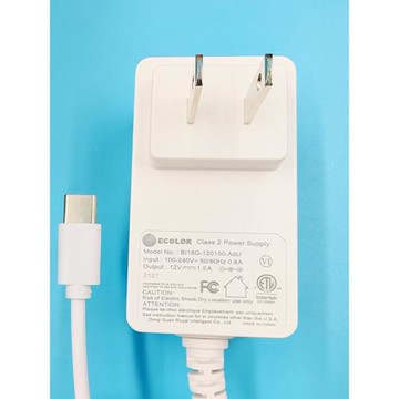 適用AUX奧克斯V10 LED臺燈電源適配器12V18W護眼燈充電線Type-C