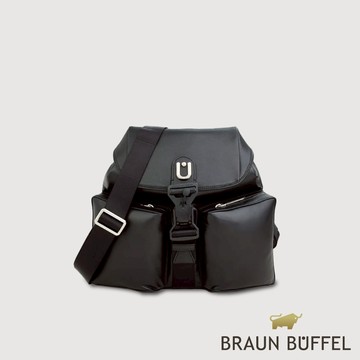 【BRAUN BUFFEL】亞斯賓 後背包-黑色(德國小金牛台灣總代理)/BF544-62-BK