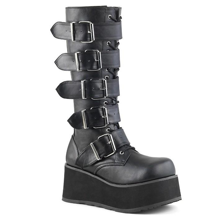 demonia デモニア ロングブーツ 厚底 ラバーソール 8 cm ヒール demonia デモニア ロングブーツ 厚底 ラバーソール 8 cm ヒール