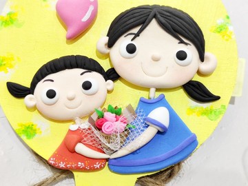 (客製)黏土手拿鏡 母親節/畢業送禮/感謝禮