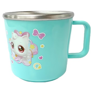 許願貓防滑不鏽鋼杯  220ml  1個  許願貓