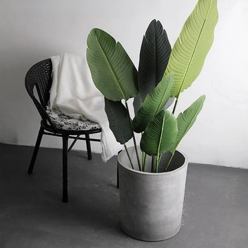 [福利商品]37_大圓柱水泥盆-34cm-灰色-1個