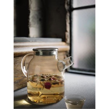 九土涼水壺冷水泡茶壺耐熱手工玻璃壺大容量加厚泡花茶壺檸檬水壺