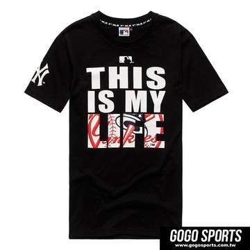 MLB-洋基隊LOGO圖樣潮流短T(男)
