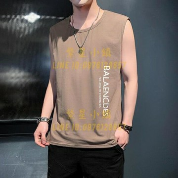 無袖背心男士外穿寬鬆坎肩籃球運動休閒個性潮流無袖t恤男【繁星小鎮】