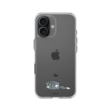 iPhone 17 Clear Case（相機按鈕） 透明 - 湯姆貓與傑利鼠 Tom and Jerry - 貼紙系列 - 方塊湯姆貓