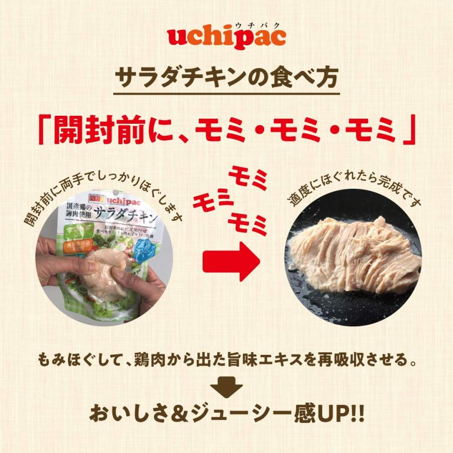 内野家 uchipac 長ネギ＆生姜味 高たんぱく質 無添加サラダチキン 10食セット プロテインの代替品や非常食