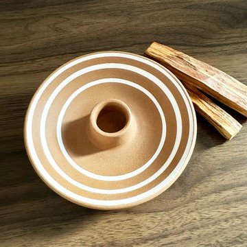 La Tienda 秘魯陶瓷香薰盤（圓滿）印加聖木薰香盤香薰碟 聖木條香盤香座香台香薰台 薰香座 香薰座 薰香台 薰香碟