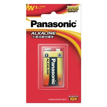 [寶旺旺] 國際牌Panasonic ALKALINE鹼性電池9V電池 12入 吊卡盒裝(大電流電池/公司貨)