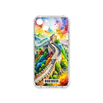 iPhone 15 Plus 殼 TRON IPhone 15 PLUS 建築水墨彩畫  載具 四角防摔殼 手機殼