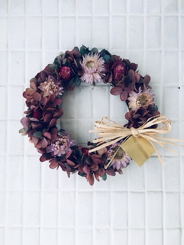 2023 春紫羅蘭不凋繡球花圈 / 環