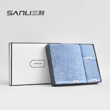 三利毛巾浴巾三件套禮盒男女伴手禮家用裹巾吸水情侶款柔軟全棉