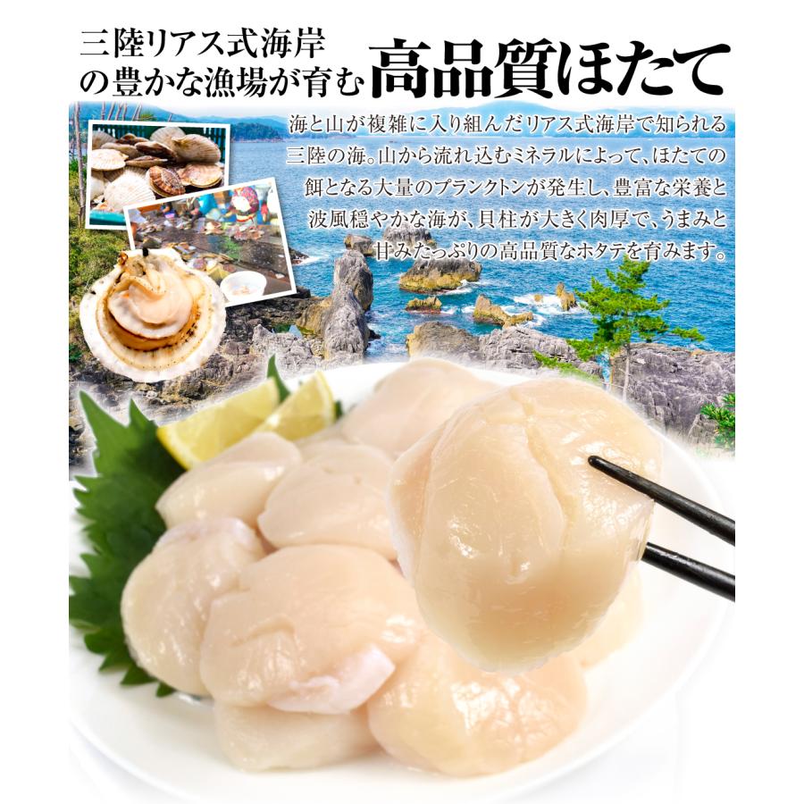 ほたて 1kg 特大粒 生ほたて貝柱 宮城産 刺身用 21〜25粒入り ギフト 正規品 帆立 希少サイズ 冷凍便 送料無料