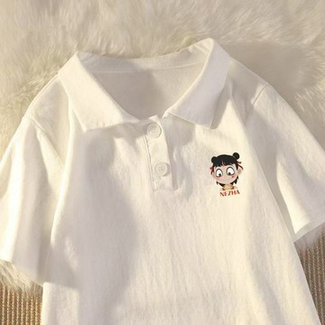 Healthy baby 夏季女童男童短袖POLO衫夏裝中大童兒童襯衫上衣翻領百搭時髦衣服夏季男童短袖 男童Polo衫