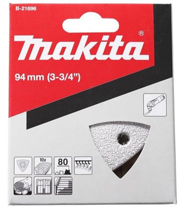 MAKITA 牧田 B-21696 三角型砂紙 #80 拋光 研磨 適用 油漆 牆面