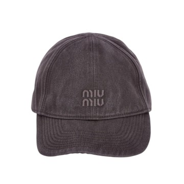 MIU MIU Drill 斜紋 帽子 軟帽簷 棒球帽 Ebony 黑檀木色 5HC370