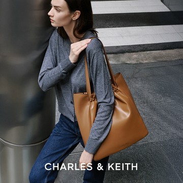 【CHARLES & KEITH】限時特價! Brigette抓皺托特包｜陪伴你每個重要時刻｜實用大容量｜快速出貨｜小CK