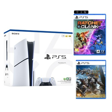 PlayStation PS5 遊戲主機 (光碟版) + {拉捷特與克拉克}+《魔物獵人荒野》