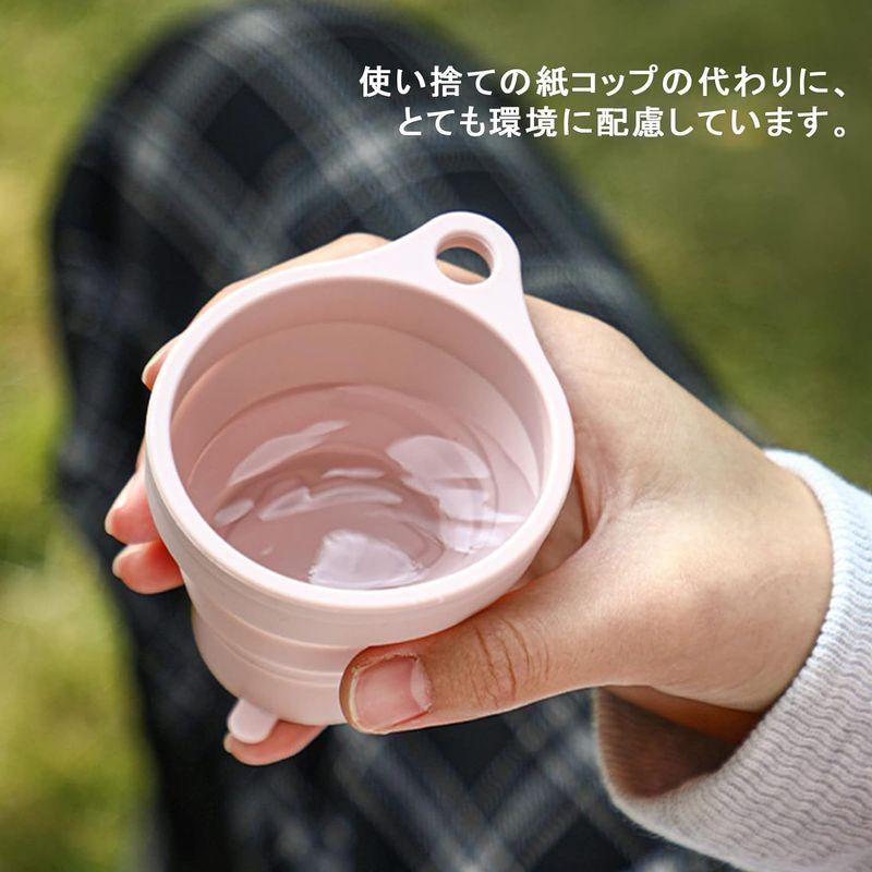 折り畳みコップ 折りたたみカップ 蓋付き シリコン食器 携帯コーヒーコップ 耐熱 折りたたみコップ 多機能 キャンプ用 おしゃれ 軽量 ハイ