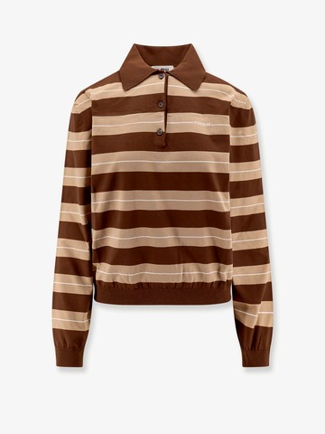 Striped cotton polo shirt - MIU MIU - gender_Woman