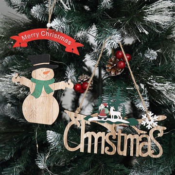 北歐圣誕節裝飾圣誕樹小掛飾門掛創意木質字母掛件christmas布置